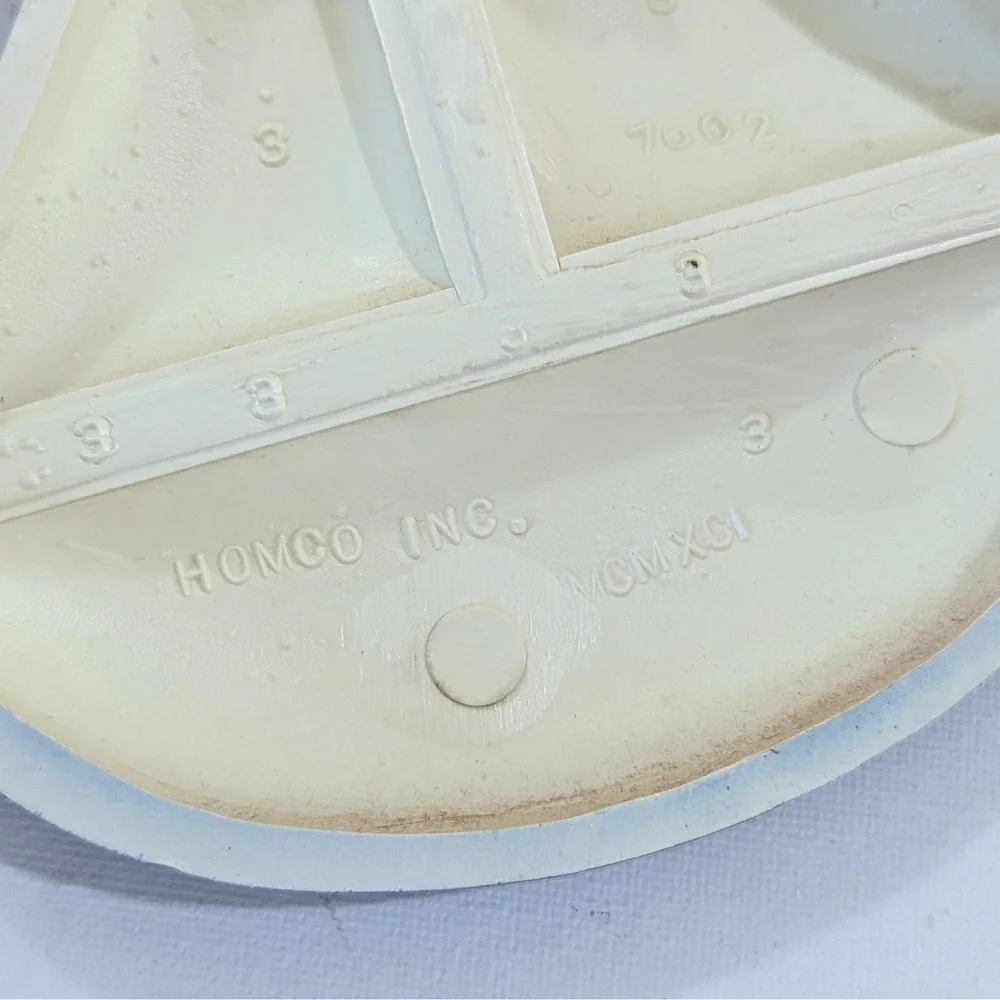 Vintage Sailboat Nautical Beach Lake Seaside Plastic Wall Decor Set -Homco USA